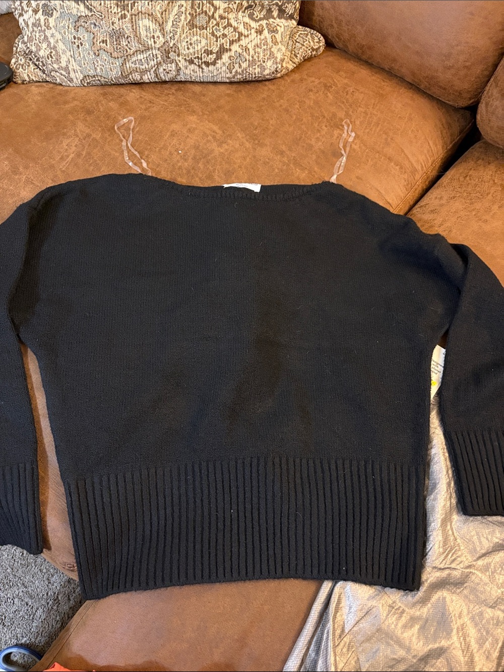 No Boundaries Black Off-the-Shoulder Sweater